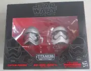 SEALED NIB STAR WARS BLACK SERIES TITANIUM CAPTAIN PHASMA STORMTROOPER HEADS SET