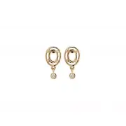 Earring Semi Mount Oval 7x5mm In 14K Yellow Gold With Diamond Accents (50190)