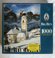 SEALED Big Ben 1,000 Piece Jigsaw Puzzle~Snow in South Tyrol, Italy by MB/Hasbro