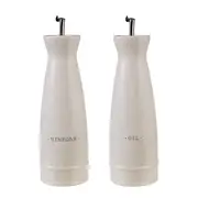 Davis & Waddell Darley Stoneware Oil And Vinegar 2pcs Set Cream Speckle 6.5x6.5x23.5cm