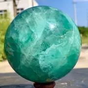 3.28LB Natural Green Fluorite sphere Crystal stone specimens