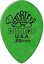 Dunlop 423R.88 Tortex® Small Tear Drop, Green, 88mm, 36/Bag
