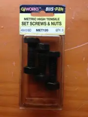 GJWORKS METRIC HIGH TENSILE BOLTS & NUT SET OF 3 40MM X 12MM