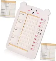 Tofficu Weekly Planner Notepad Management Tools for Daily Tasks Tear Off Checklist Memo Board Goal Planner with Daily Punch Card Efficient Organization for Home and Office