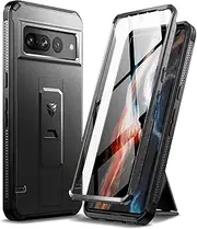 [Dexnor] for Google Pixel 7 Pro 5G Case, [Built in Screen Protector and Kickstand] Heavy Duty Military Grade Protection Shockproof Protective Cover for Samsung Google Pixel 7 Pro 5G - Black