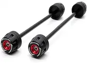 Motorbike Sliders for B┐MW S1000RR S1000R 2019-2022 Rear Front Axle Fork Crash Slider Motorbike Wheel Protector S1000 R RR 2015-2018 M1000RR 2023 (Color : Red, Size : 1 Pair)