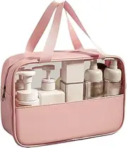 [GkgWuxf] Splicing Toiletry Organizer | Large Capacity Makeup Bag - Waterproof Small Items Pouch, Reusable Bathroom Accessories for Men, Women