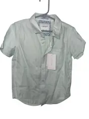 DENIM & FLOWER RICKY SINGH Boy's Size 5/6 Aqua Textured Button Up Shirt