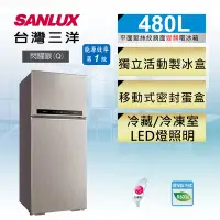 在飛比找Yahoo奇摩購物中心優惠-SANLUX台灣三洋 480L 1級變頻2門電冰箱 SR-C