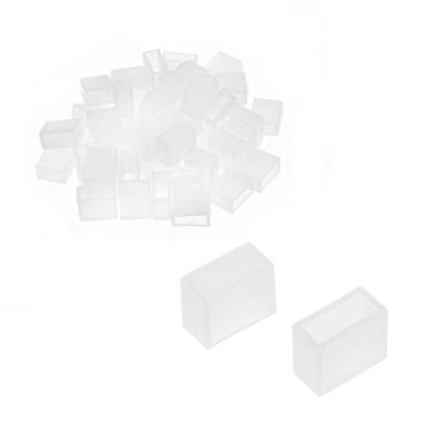 50Pack Silicone Plug Fit 3528 8mm Wide LED Tube Strip Light End Cap White