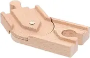 Toyvian Wooden Train Track - Expansion Pack Compatible with Thomas Wooden Train Railway Track Expansion Block Wooden Train Accessories for Table