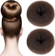 Hair Bun Maker, 2PCS 4.3 Inch Large Sponge Hair Donuts for Buns, Soft Elastic DIY Ponytail Holder for Women
