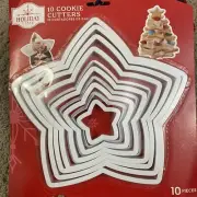 Holiday Time Cookie Cutter Star Tree 10 Sizes Stackable