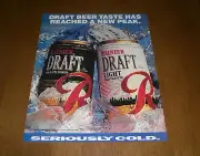 RAINIER DRAFT COLD FILTERED BEER COLOR AD PRINT