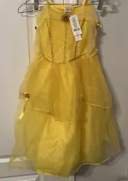 DISNEY Store Princess BELLE Halloween Costume Dress 5/6 BEAUTY & the BEAST NEW