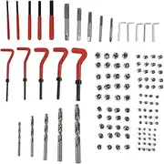 125PCS Thread Repair Kit, Steel Thread Repair Tool Kit, Thread Restoring Tool, Thread Tool Kit, Thread Wrench Repair Tool for Automotive Repair