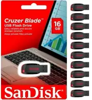 SanDisk Cruzer Blade 16GB USB 2.0 Flash Drive Thumb Drive Memory Stick (10 Pack)