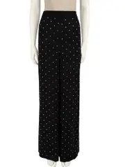 Black Crystal Wide Trousers