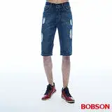 在飛比找遠傳friDay購物優惠-BOBSON 男款刷破牛仔短褲 (214-53)