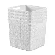 Jute Decorative Plastic Organization and Storage Basket Perfect Bins for Home...