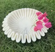 Zig Zag marble bowl, Marble Urli bowl, marble bowl of fruits and dry fruits
