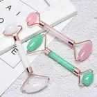 Hot Jade Roller for Face and Gua Sha Scraping Massager Set natural Rose