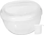 ABOOFAN Food Grade Plastic Rice Storage Bin with Measuring Cup Airtight Container for Grains Cereal and Rice Capacity Stylish Design for Kitchen and Home