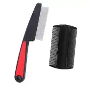 2 Pcs Stainless Steel Fine Tooth Dandruff Removal High Strength Hair Combs Metal