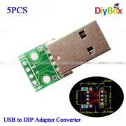 10PCS USB Male to 2.54mm DIP Adapter Converter Board 4 Pin PCB DIY Power Supply
