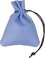 [uxcell] 1 Pcs Drawstring Bag, Leather Coin Purse, Change Purse for Women, Men's Leather Bag, for Jewelry, Keys, Coin Storage(Purple)