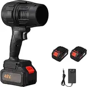 Seese Pro Blower, Seese Cordless Leaf Blower, Turbo Blowers 2.0, Super Power Air Duster for Yard/Patio/Car Cleaning (Black+2 Batteries)