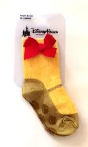 NWT Disney Parks Beauty and the Beast - Belle Infant Girl Socks Sz 18-36 months