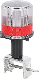 Solar Powered LED Strobe Reflective Beacon Warning Light with Iron Bracket for Safety