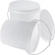 TEMPNAP 2pcs Plastic Bucket with Handle and Lid Reusable Storage Containers for Paint Water Varnishes for Home Use and Outdoor Activities