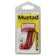 Mustad Bloodworm Pre Pack Chemically Sharpened Fishing Hook Sizes 12 to 3/0