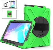Tablet Case for Samsung Galaxy Tab Active Pro 10.1" 2019 T540/545/547 W Shoulder Strap&Rotating Kickstand&Handle,Heavy Duty Shockproof Rugged Protective Case.Green