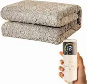 Heated Electric Blanket, Soft Plush Fleece Flannel Heating Warming Blankets Fast Lap Heating Blanket with Auto Shut Off Machine Washable (Color : Pink, Size : 180x150cm)