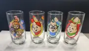 Vintage 1985 Hardees Alvin and the Chipmunks Glasses, complete set