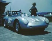 Vintage Color 8 X10 1965 SCCA Courtland Jim Watson Porsche RS Auto Racing Photo
