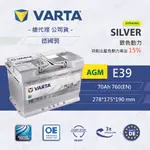 CS車材-VARTA 華達電池 E39 SLIVER DYNAMIC 銀色動力 德國製 代客安裝 汽車電池 免運費