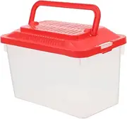 CLISPEED Box Portable Fish Tank with Breathable Lid Handheld Turtle Box for Reptiles for Crabs and Fish Lightweight Plastic Aquarium for Travel and Outdoor Use