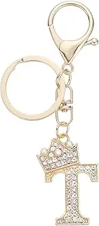 sourcing map Initial Letter Keychains, Pendant Key Chain Keyring Holder Car Bags Charm Accessory, Purse Handbag Backpack