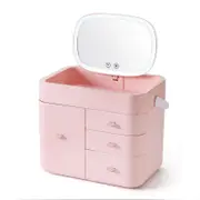 Nevenka Touch LED Makeup Mirror Storage Box with 10X Magnifying Mirror