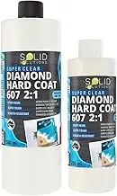 Solid Solutions Diamond Hard Coat 607 Epoxy Resin Kit - Professional Artist-Grade, Food Contact Safe, UV-Resistant Coating for Resin Art, Wood, Canvas & Decoupage - Australian-Made 750mL