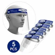 5 Safety Face Shield Full Face Clear Anti Fog Transparent