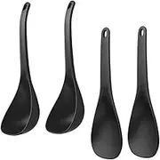 GLEAVI 2 Sets Non Stick Rice Paddle Soup Spoon Set Heat Resistant Kitchen Utensils for Serving Rice Soup Ramen Ergonomic Design for Comfortable Grip Versatile Cooking Tools