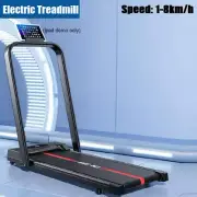 1-8KM/H Electric Treadmill Remote Control LCD Display Running Walking Pad Gym