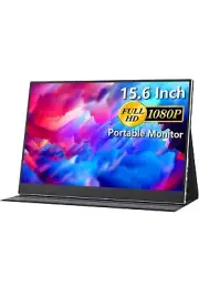 PORTABLE TRAVEL MONITOR 15.6 Inch FULL HD 1080P USB-C HDMI PORTABLE