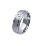 Stanton Made For Men Matte Finish Ring with 0.03ct of Laboratory Grown Diamonds in Tungsten