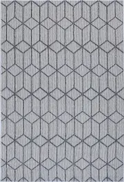 Marique Greenslade Charcoal Geometric Flatweave Rug